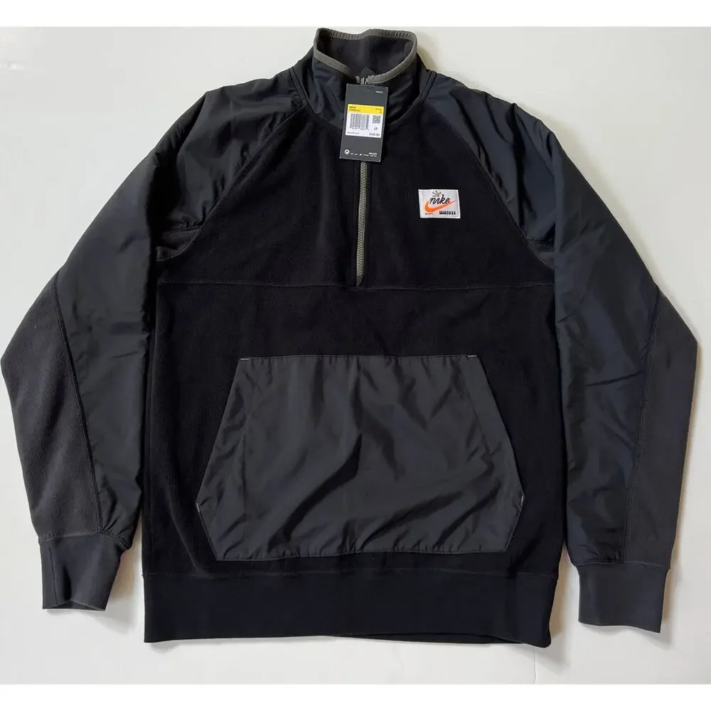 Nike Sportswear 1/2 Zip Fleece Pullover Men's Noir DD8968-010 NWT Size S